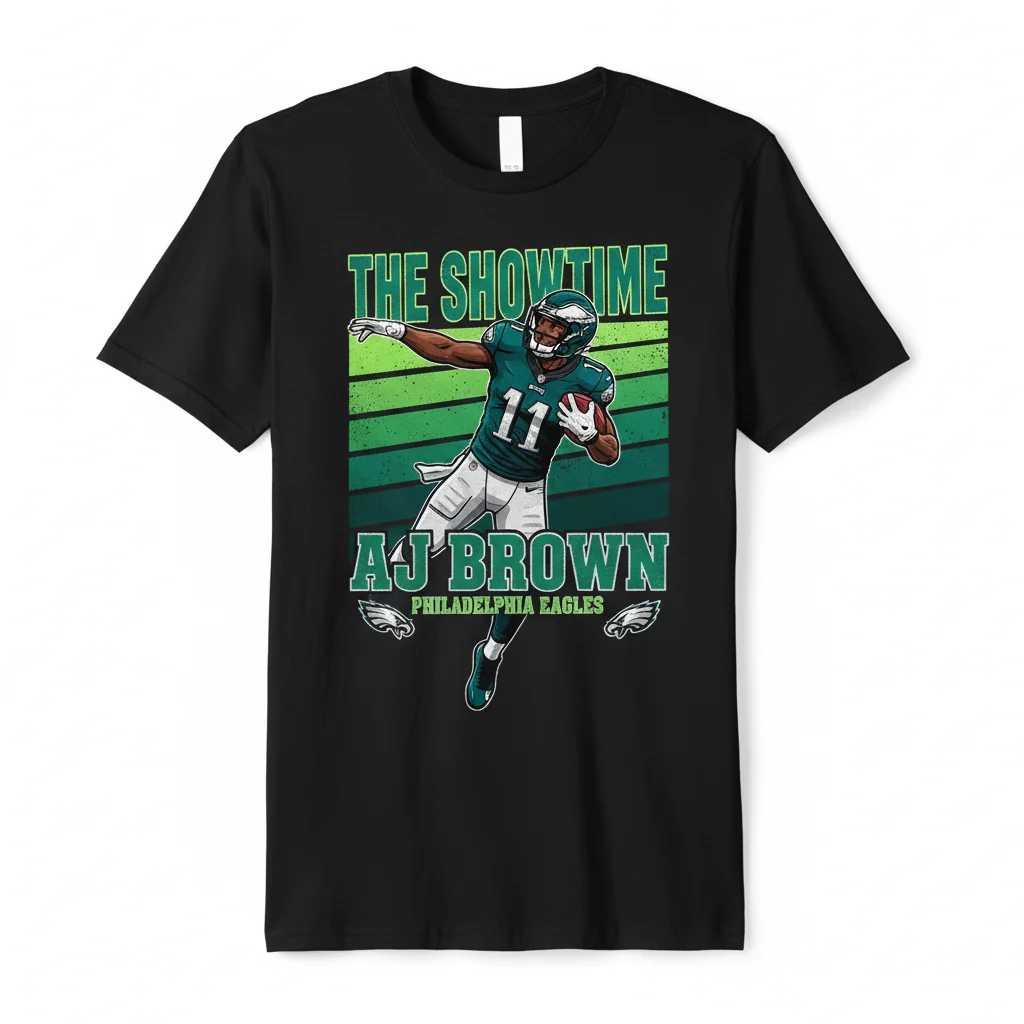 AJ Brown Philadelphia Eagles 'The Show' Fan T-Shirt | Premium Cotton
