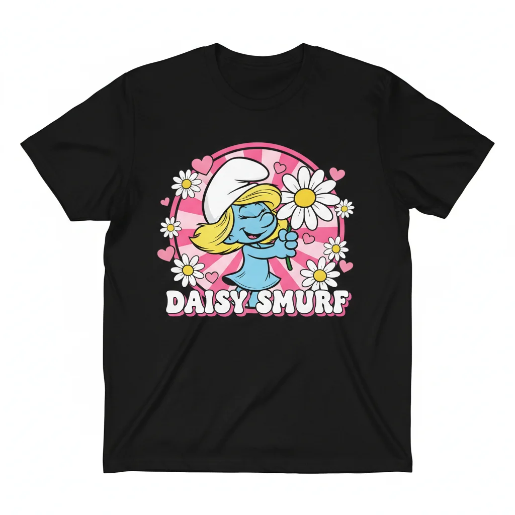 The Smurfs: Daisy Smurfette's Retro Charm Essential T-Shirt