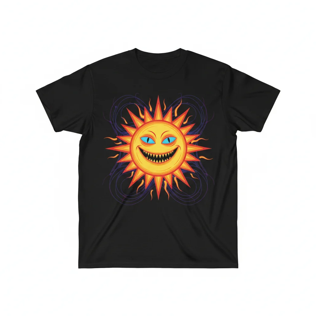 Eternal Malice Sun Shirt | Funny Dark Humor Graphic Tee | Unisex Cotton T-Shirt