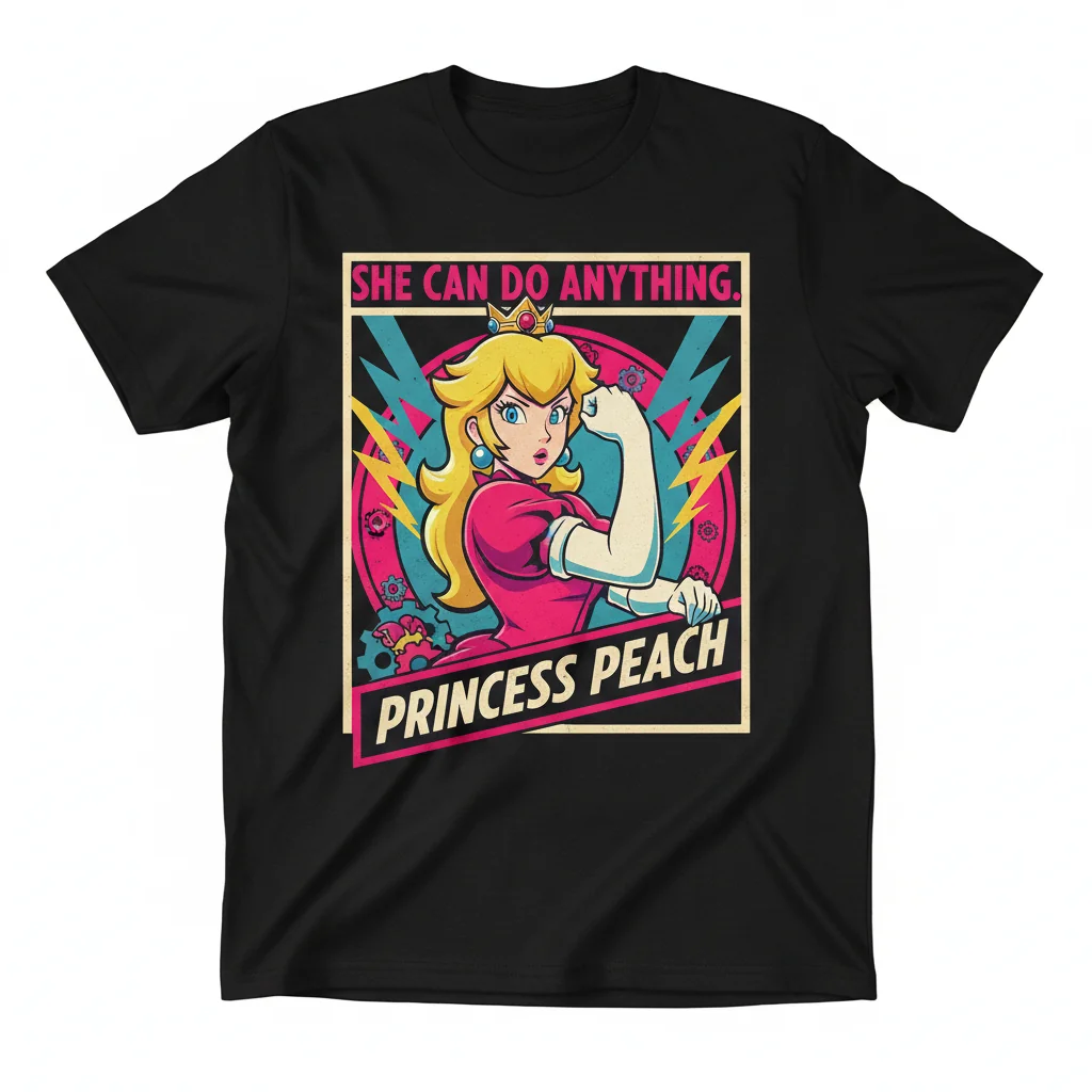Peach Power: The Super Mario Bros. Movie Essential Tee