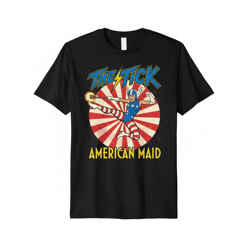 The Tick American Maid 1994 TV Series Essential T-Shirt - Durable & Fade-Resistant