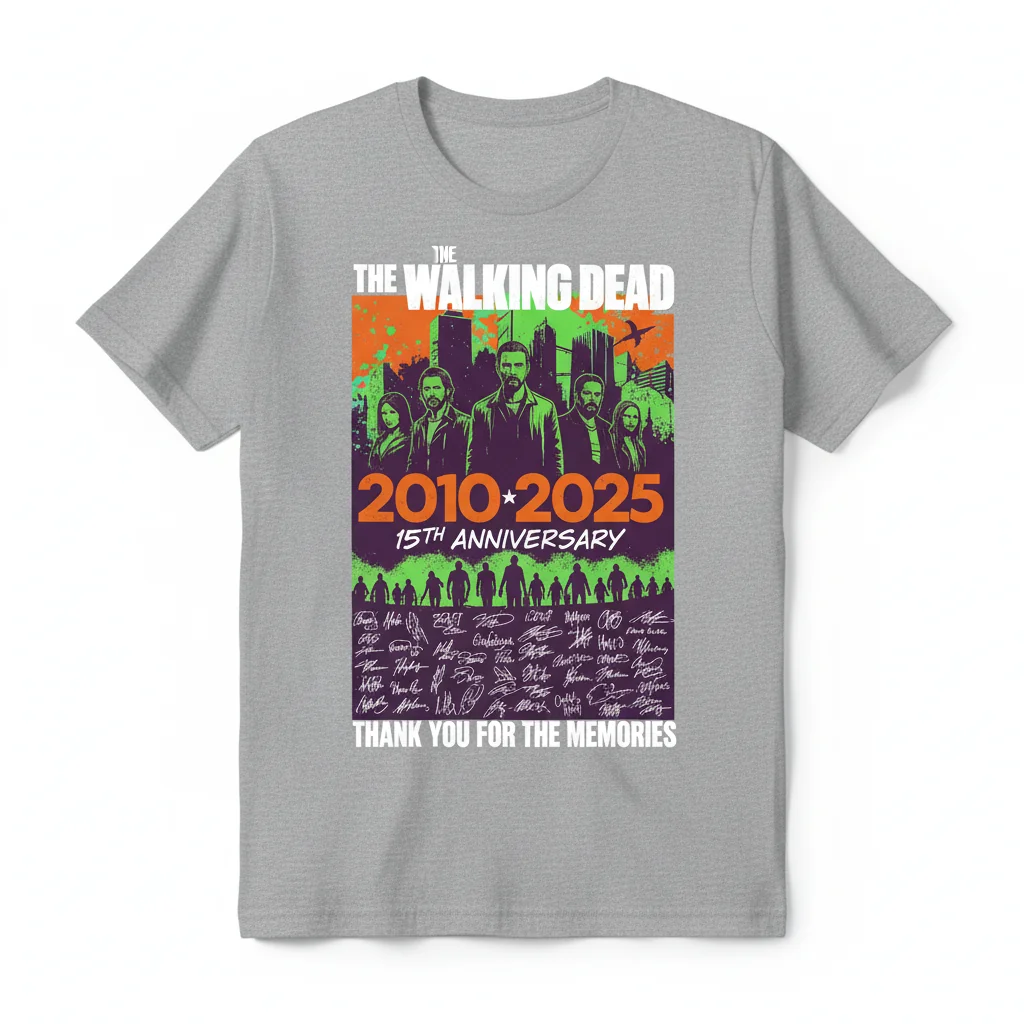 The Walking Dead 15th Anniversary 'Thank You for the Memories' Signatures Tee