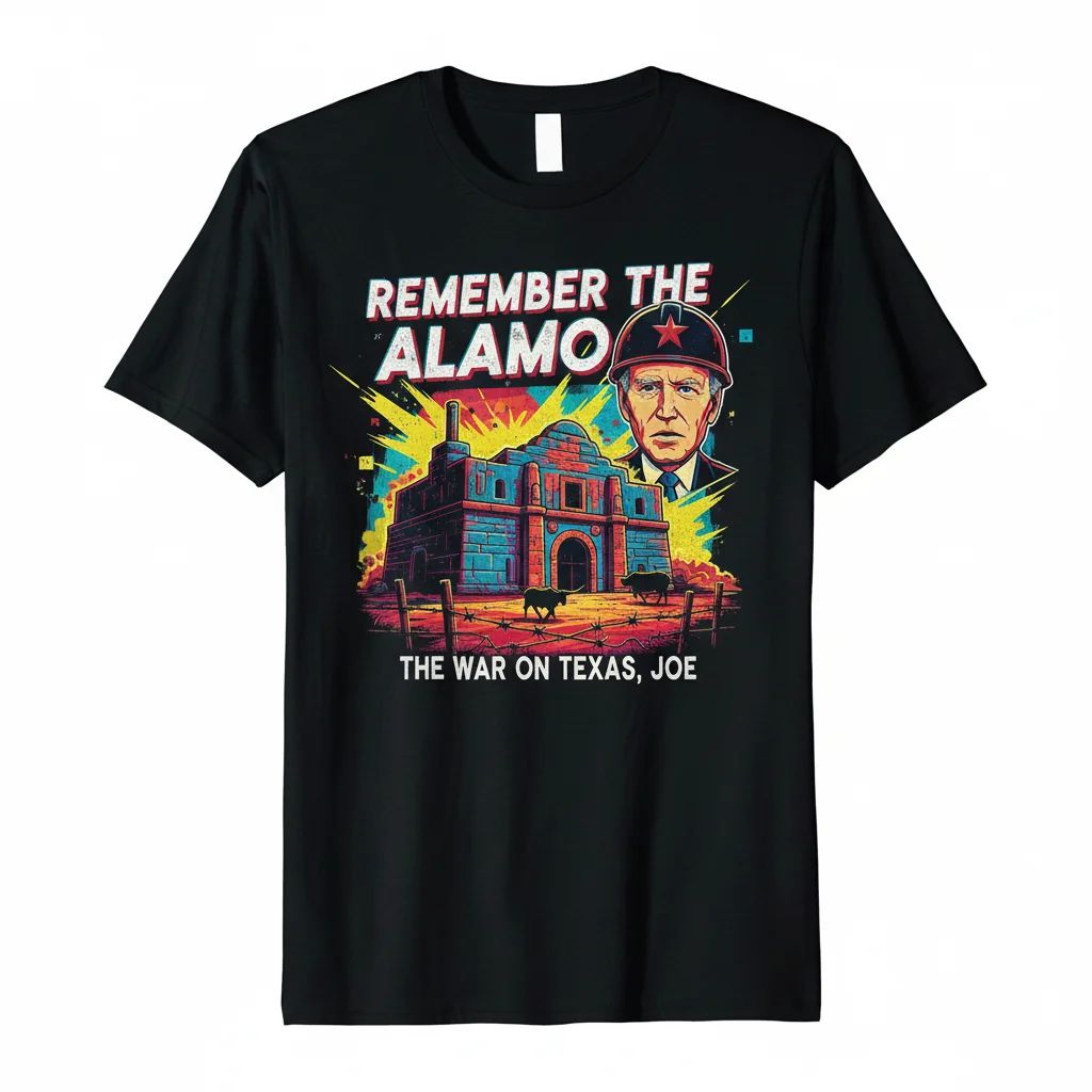 Texas Alamo War Joe Biden Political Statement T-Shirt - Premium Cotton Tee