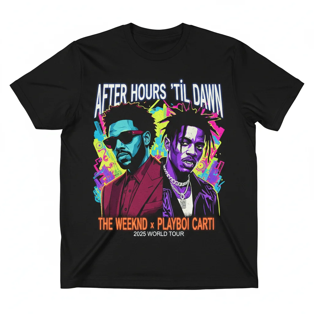 The Weeknd After Hours Til Dawn & Playboi Carti 2025 Tour Signature Tee