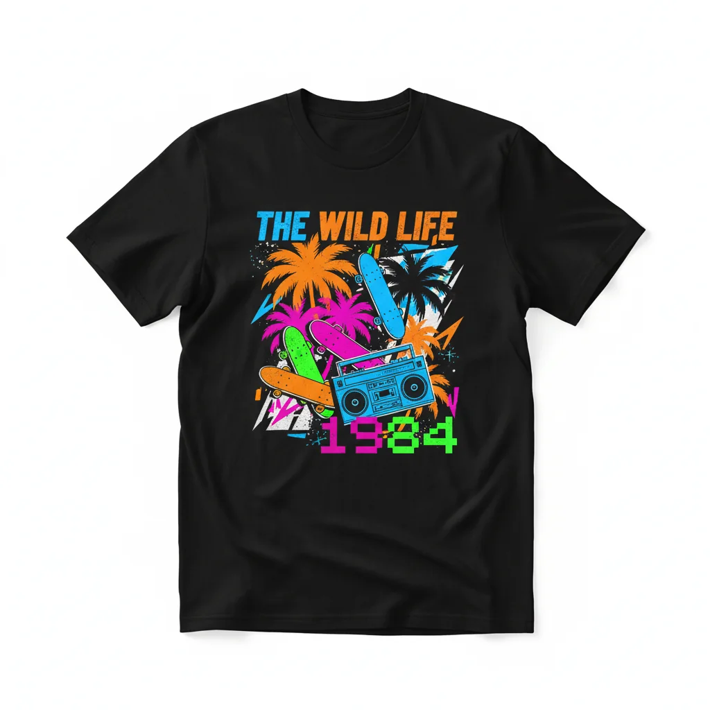 The Wild Life 1984 Vintage Graphic Tee - Ultimate Comfort & Durability