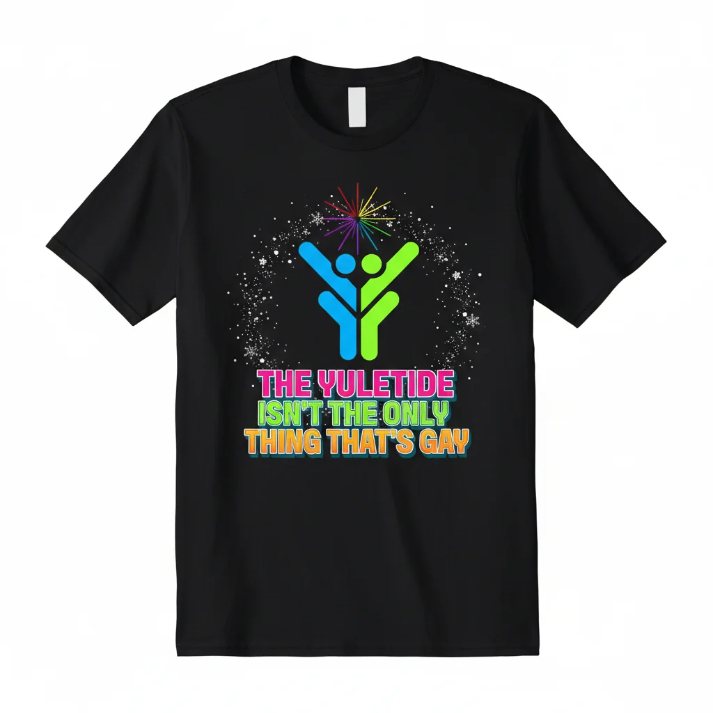 The Yuletide Isn't The Only Thing That's Gay Christmas Shirt | Artist-Designed Tee