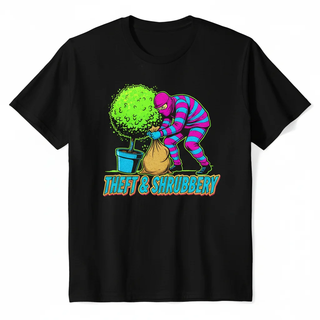 theft and shrubbery Tee – Street Vibe Essential