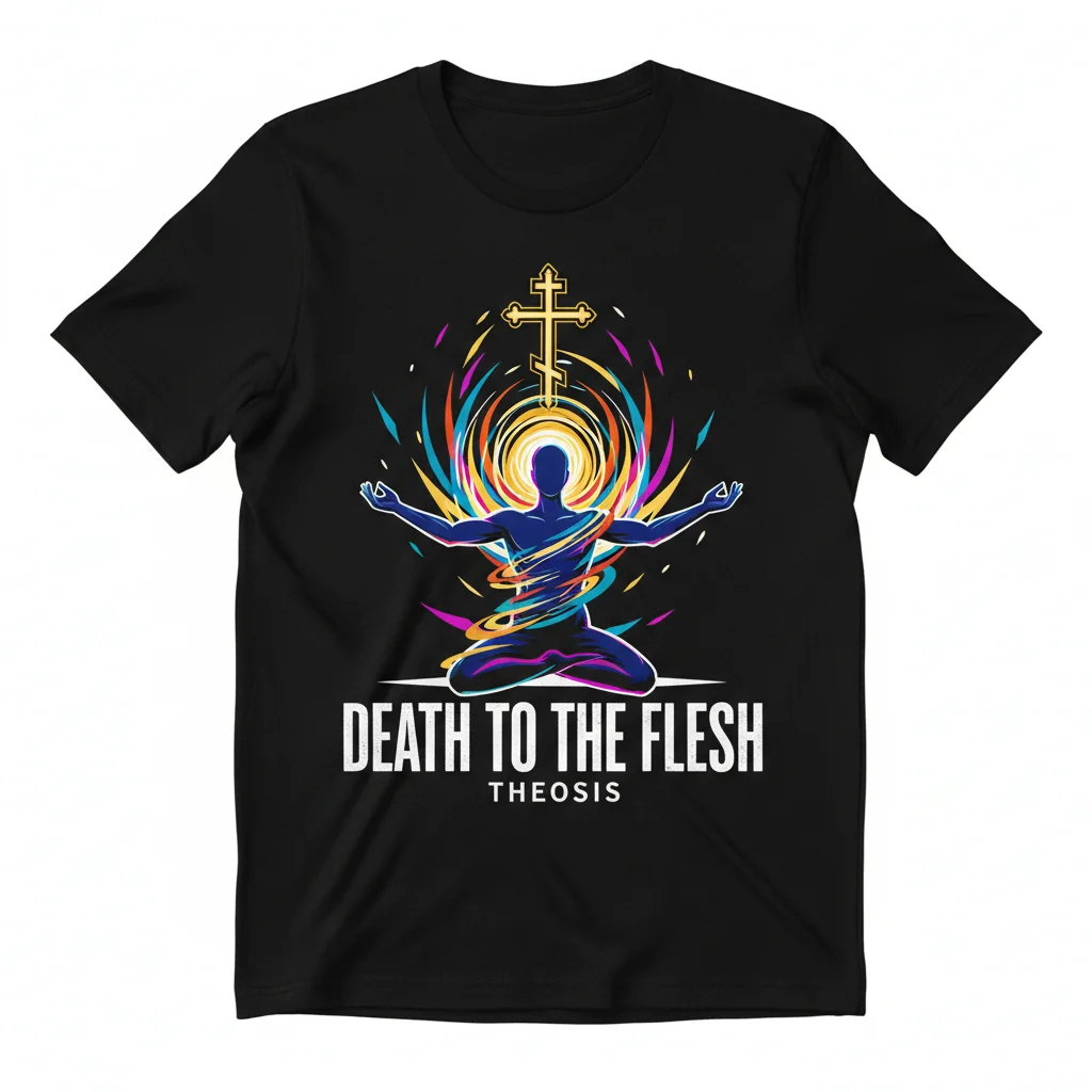 Theosis Eastern Orthodox 'Death To The Flesh' Essential Tee