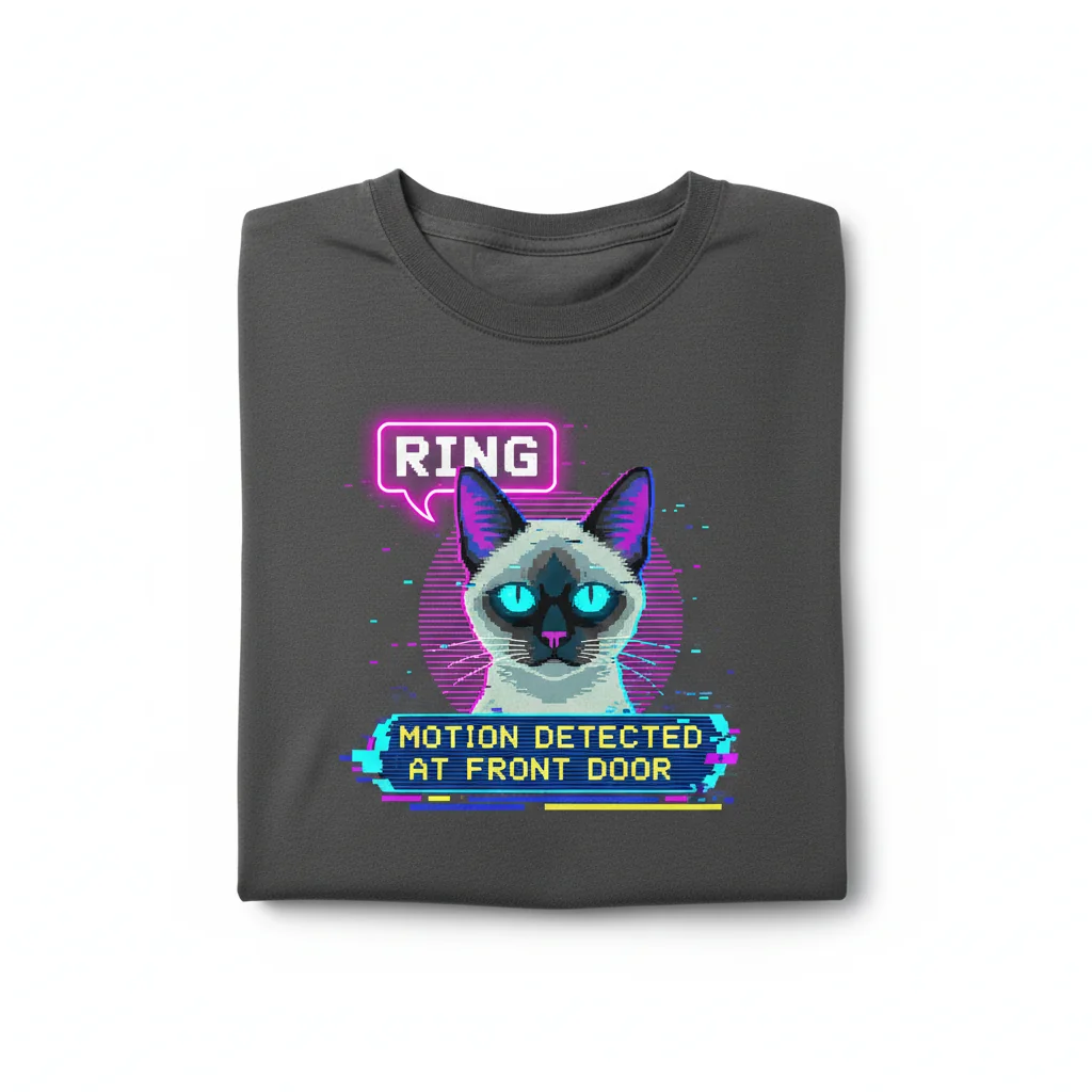 Premium "Front Door Cat Motion" Essential T-Shirt - Ultra-Durable & Fade-Resistant