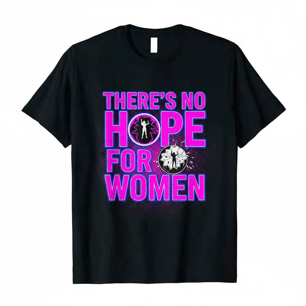 T-Shirt Essenziale "There's No Hope For Women" - Stile Durevole e Comfort Superiore