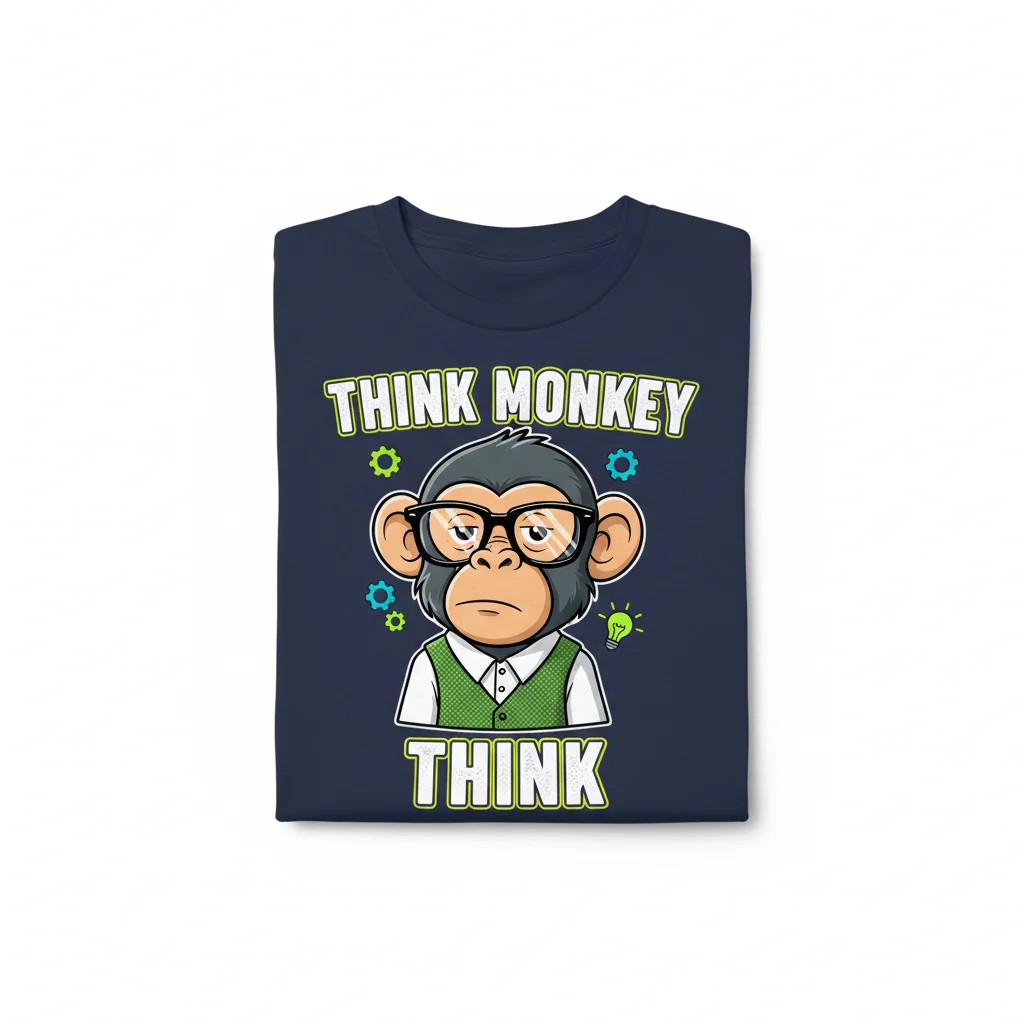 Embrace Your Inner Genius: 'Think Monkey Think' Essential T-Shirt