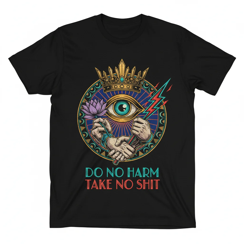Third Eye Kingdom: Do No Harm, Take No Shit - Premium Unisex Tee