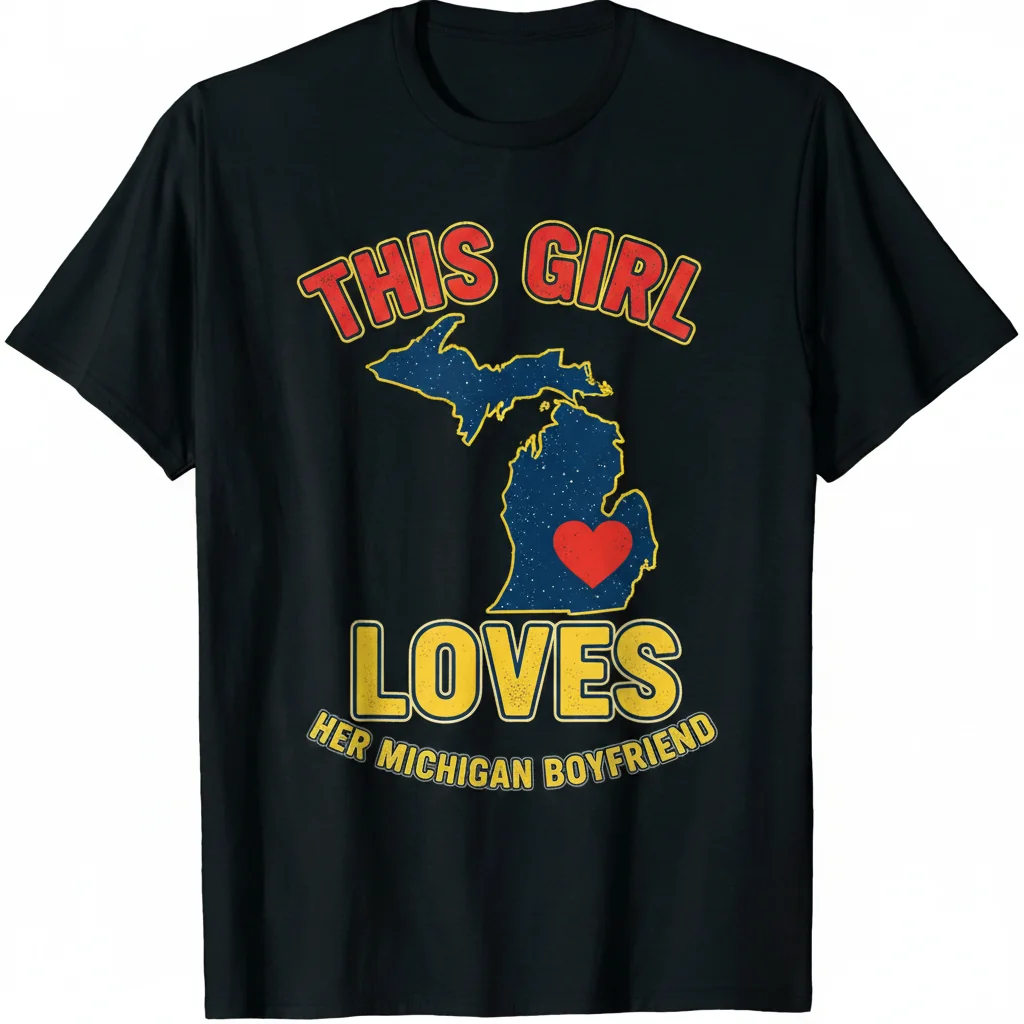 The Ultimate "This Girl Michigan Boyfriend" Essential Tee – Durable & Stylish