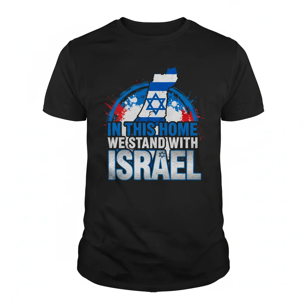 Stand With Israel Flag Tee – Home & Heart Edition