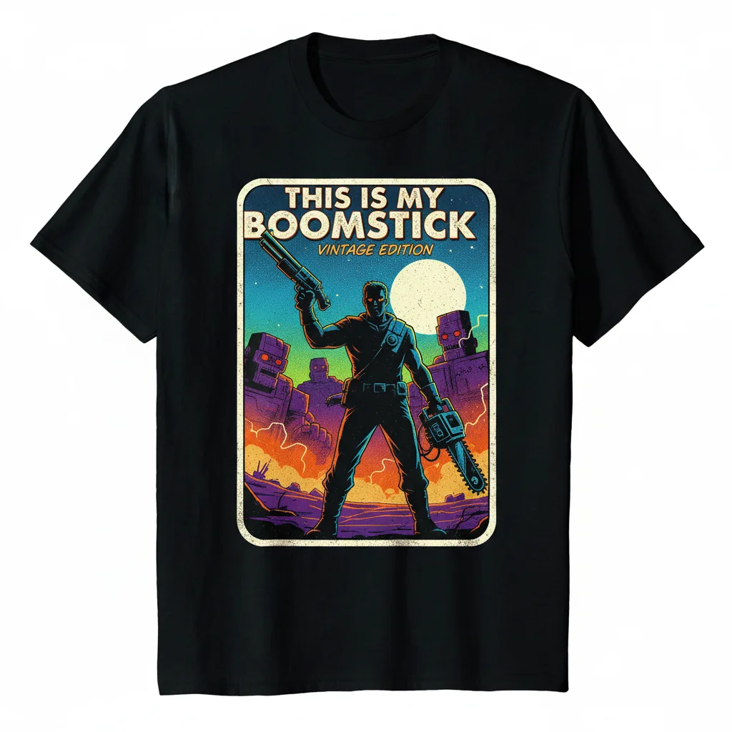 Vintage "This Is My Boomstick" Essential T-Shirt – Premium Cotton Graphic Tee