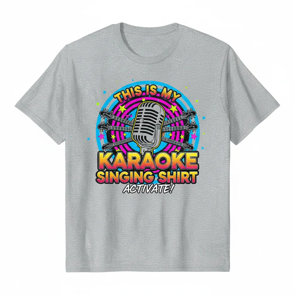 Durable "This Is My Karaoke Singing Shirt" T-Shirt – Fade-Resistant & Pre-Shrunk