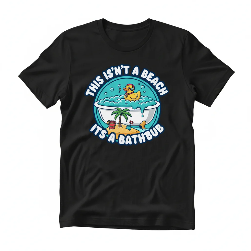 Bathtub, Not Beach: Essential Meme Tee