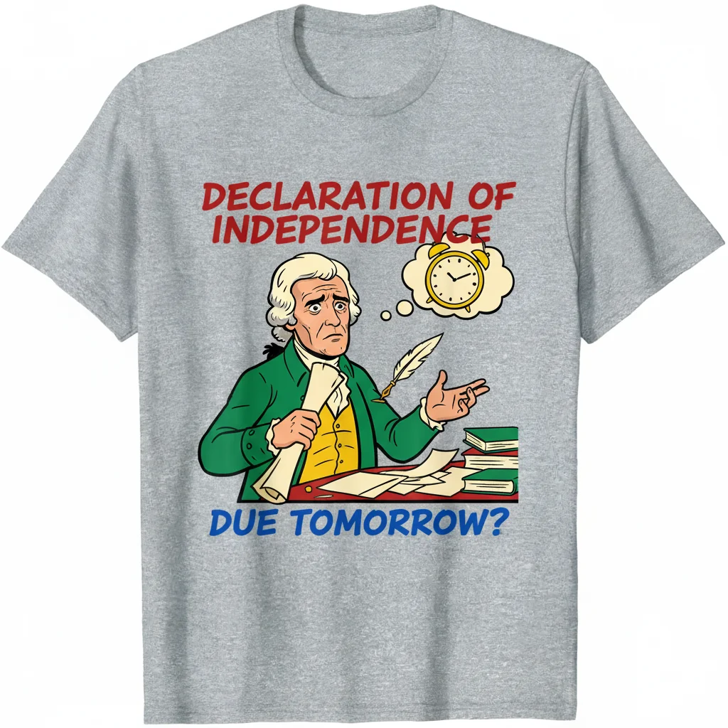 Thomas Jefferson Procrastination Humor Tee – Soft & Durable