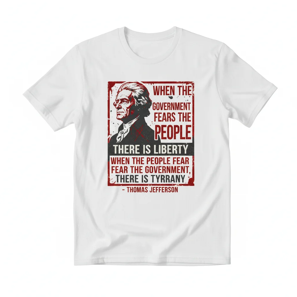 Thomas Jefferson Liberty & Tyranny Quote T-Shirt - Essential Premium Cotton Tee