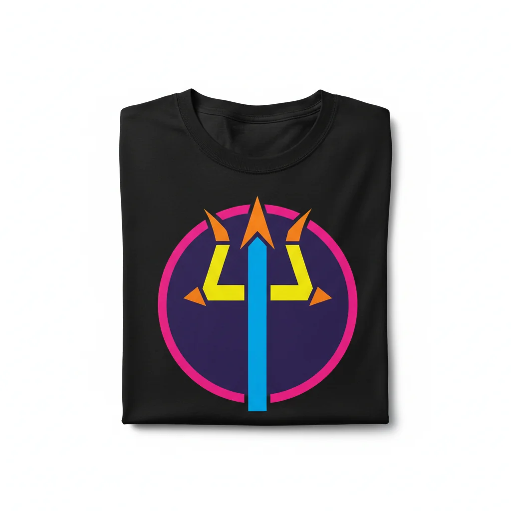 Divine Trishul Trident Graphic Tee - Unisex Spiritual Symbol T-Shirt