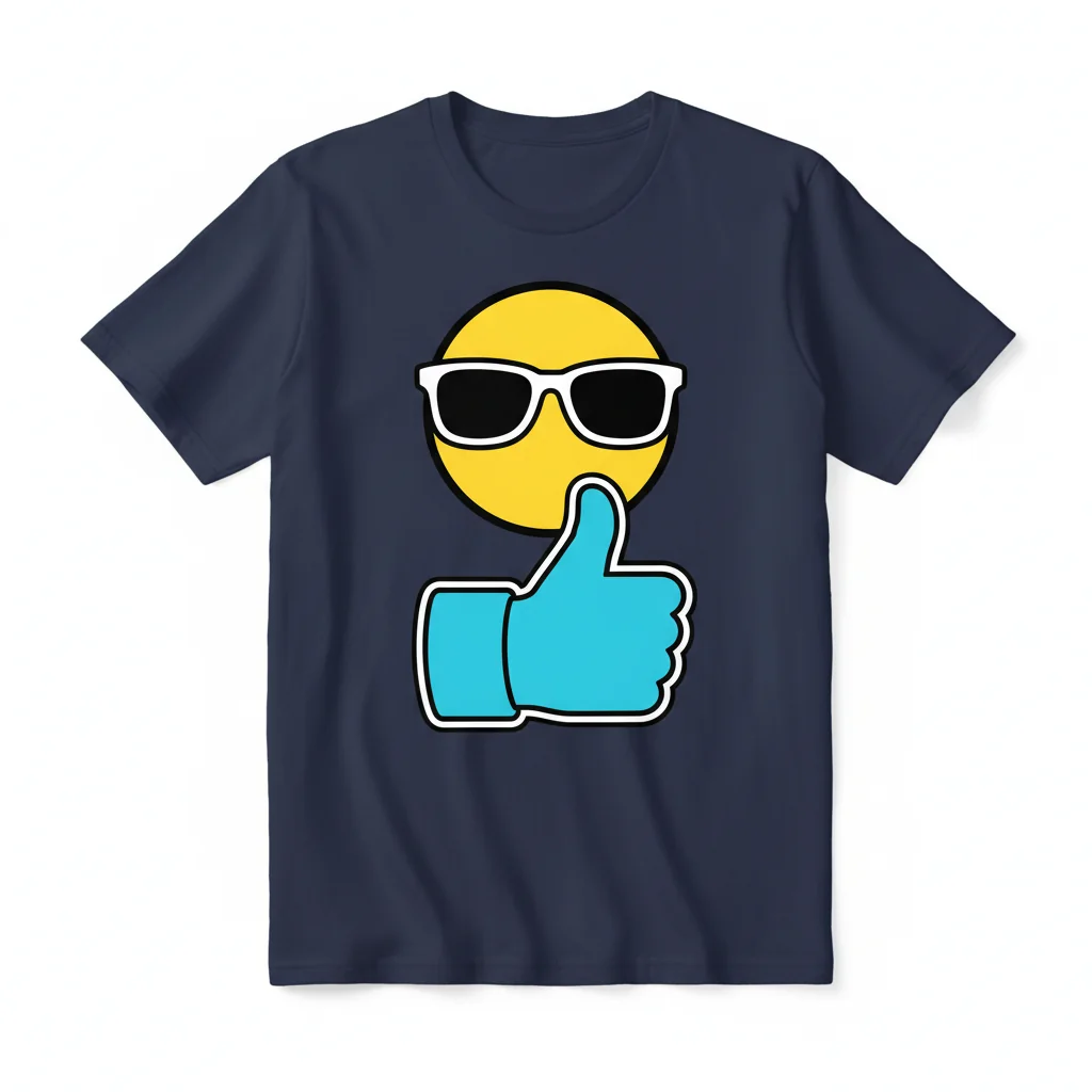 Cool Thumbs Up Emoji with Glasses Essential T-Shirt – Premium Cotton Graphic Tee