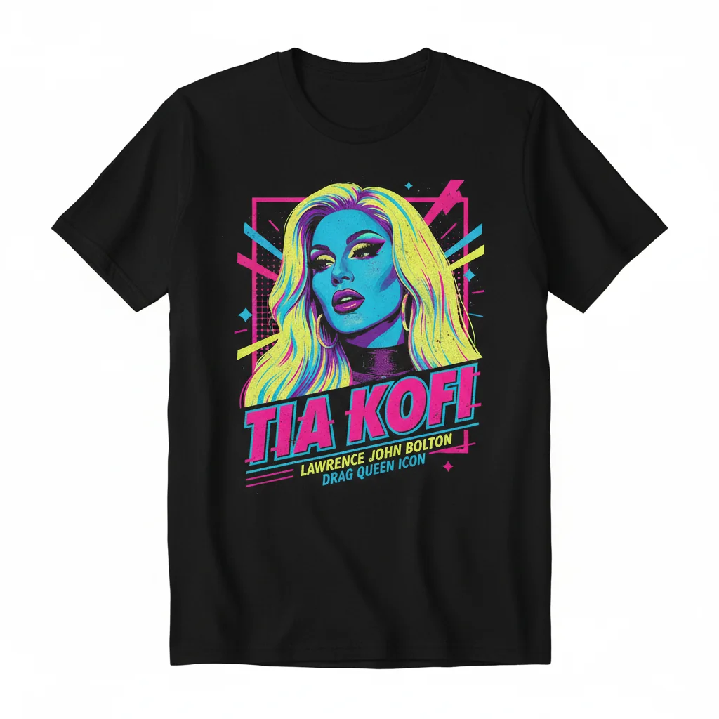 Tia Kofi Lawrence John Bolton Vintage Drag Queen Art Tee