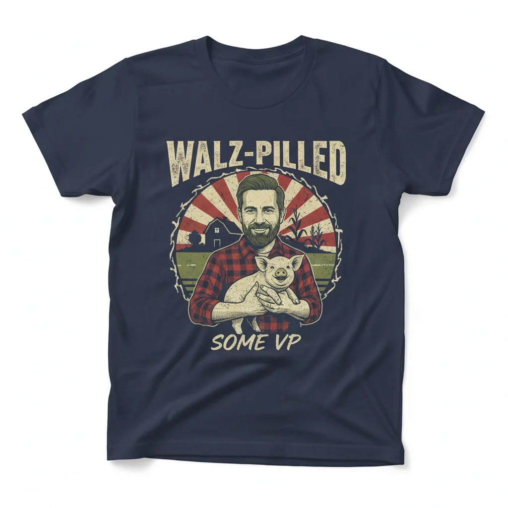 Whimsical Walz & Piglet: A Timeless Political Art Tee