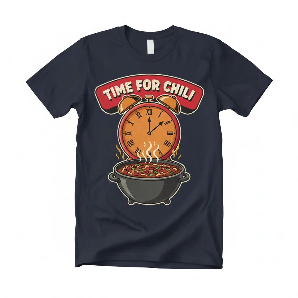 Time For Chili Graphic Tee - Essential Soft Cotton T-Shirt
