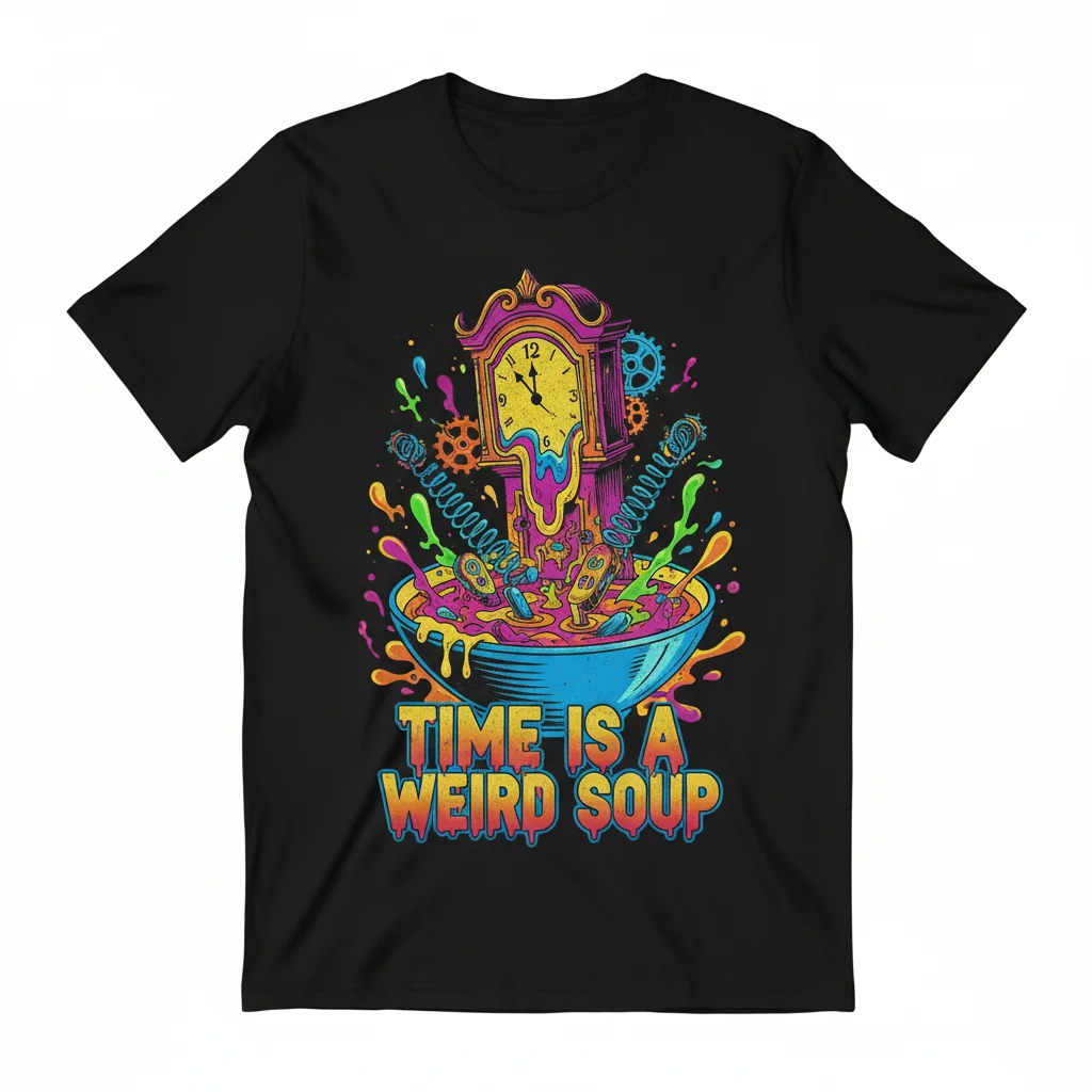 Time Is A Weird Soup Essential T-Shirt – Unique Graphic Tee