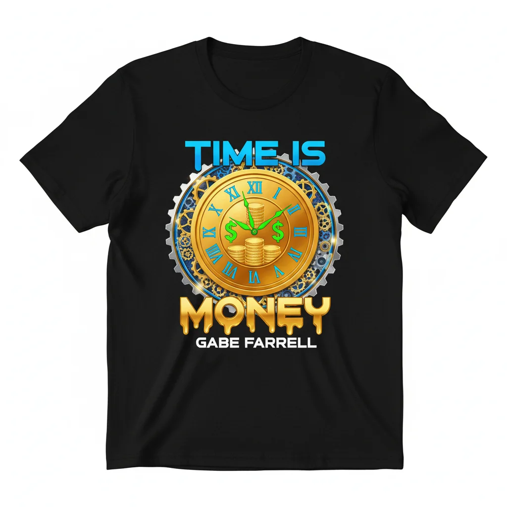 Gabe Farrell "Time is Money" Graphic Tee - Premium Ring-Spun Cotton
