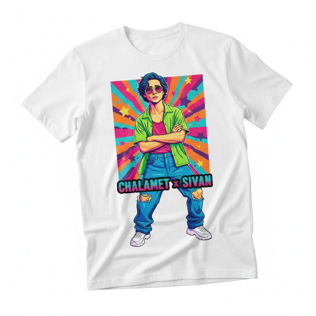 Timothee Chalamet as Troy Sivan Premium Unisex T-Shirt – Fade-Resistant & Comfortable