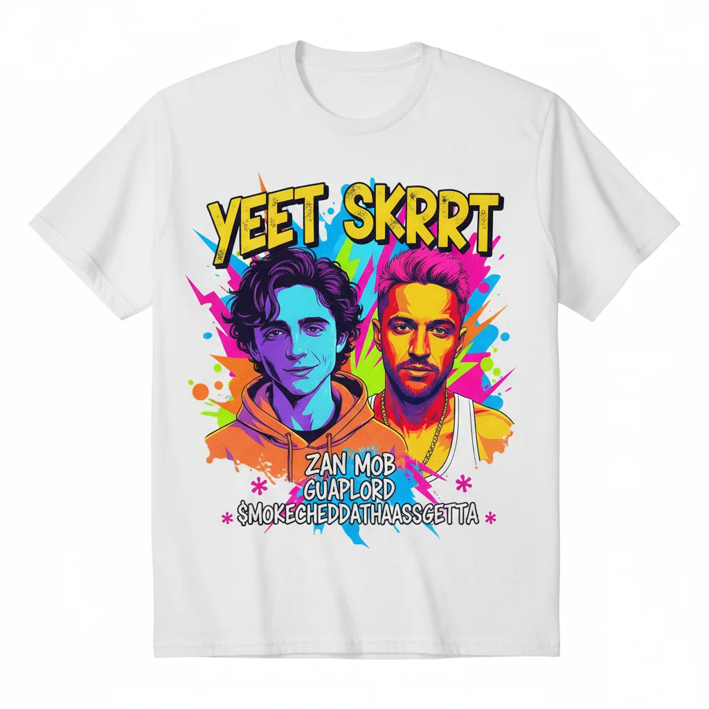 Timothée Chalamet Pete Davidson 'Yeet Skrrt' Essential Tee