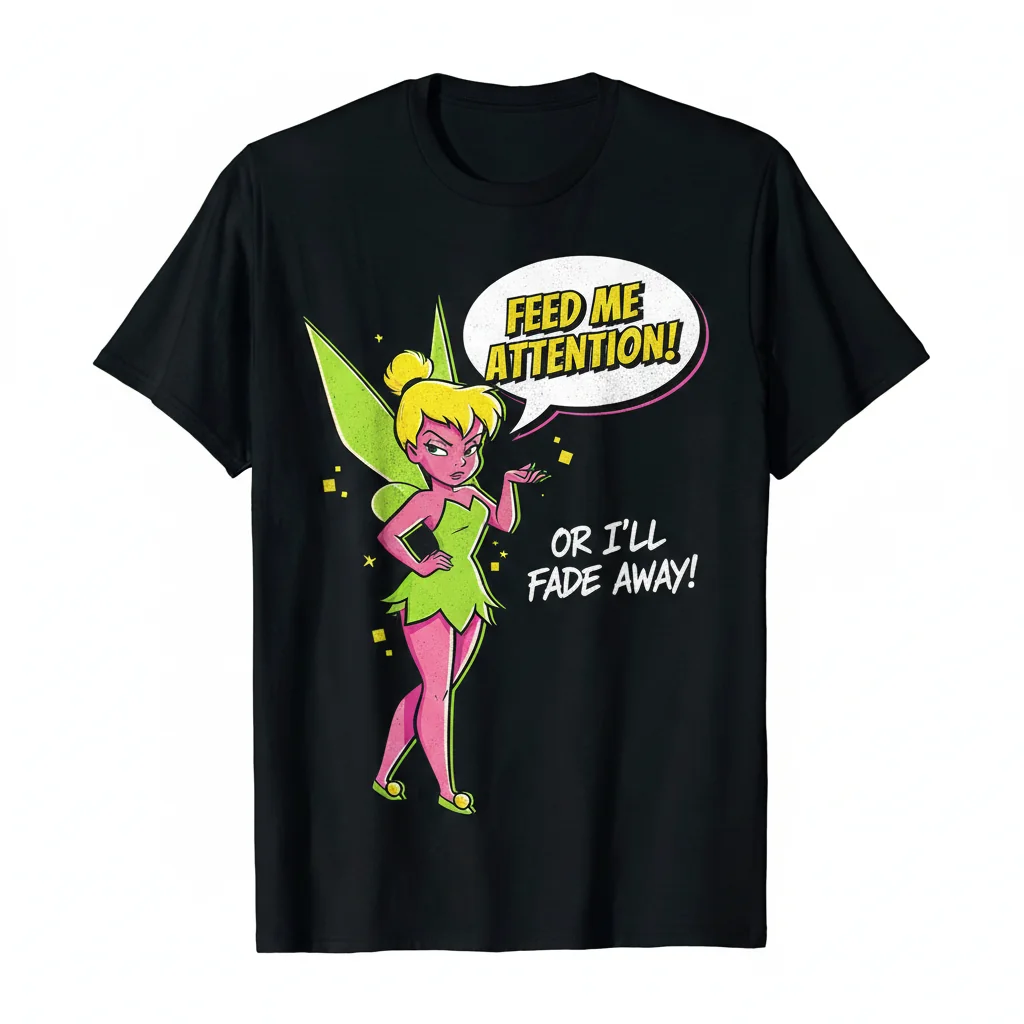 Tinkerbell Funny Attention Essential Unisex T-Shirt – Magical Style & Comfort