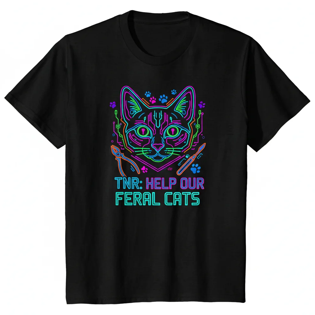 TNR Help Our Feral Cats T-Shirt - Support & Awareness Tee