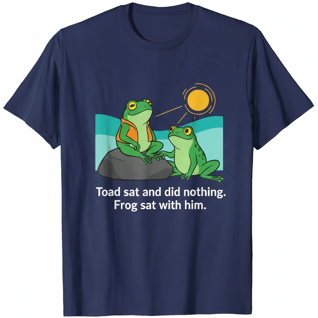 Toad and Frog 'Did Nothing' Shirt | Cozy Friendship Graphic Tee