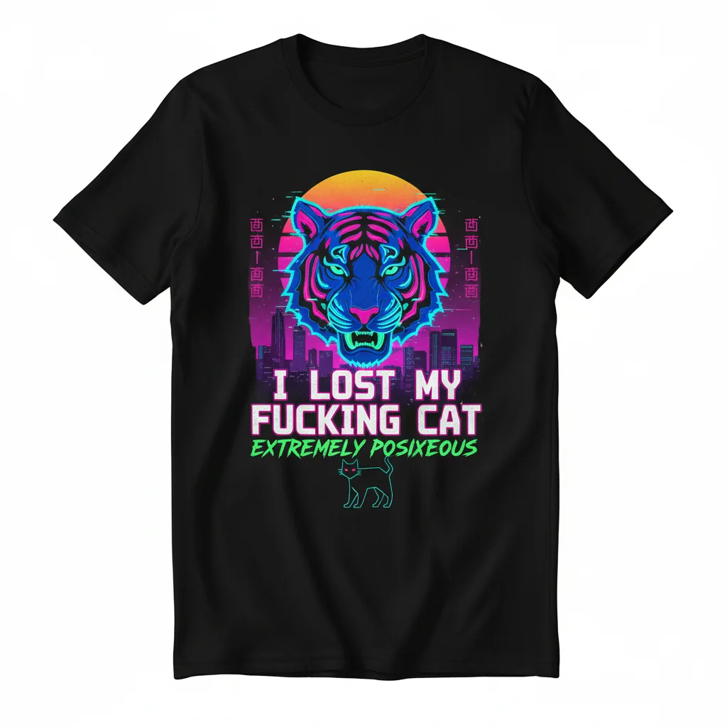 Tokyo Tiger 'Lost My F***ing Cat' Humorous Poisonous Tee - Premium Cotton Graphic Shirt
