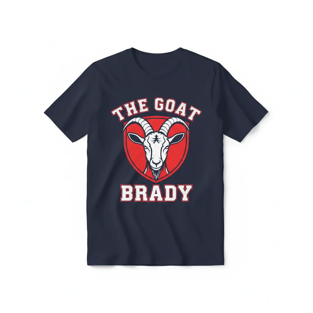 Tom Brady GOAT Shirt | The Greatest Of All Time Football Tee