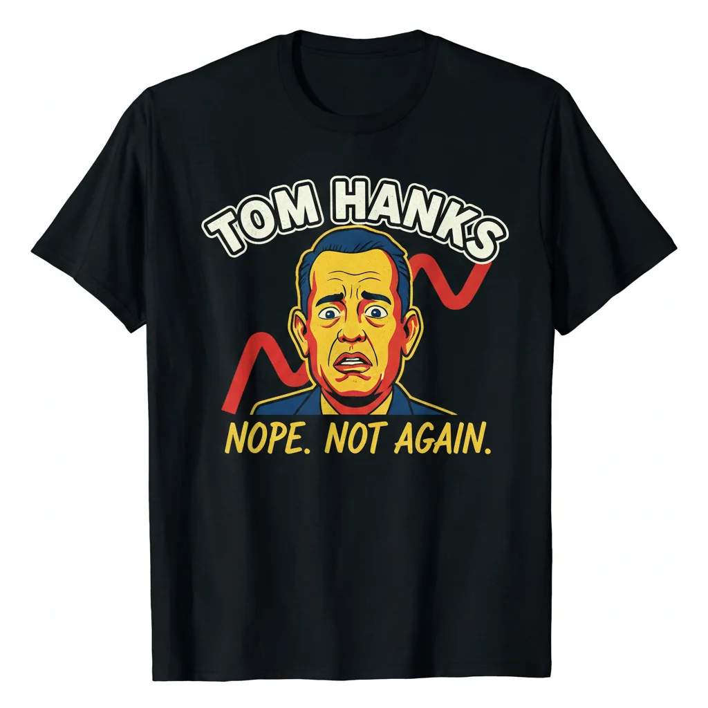 Tom Hanks 'Nope Not Again' Funny Meme T-Shirt | Premium Cotton Graphic Tee