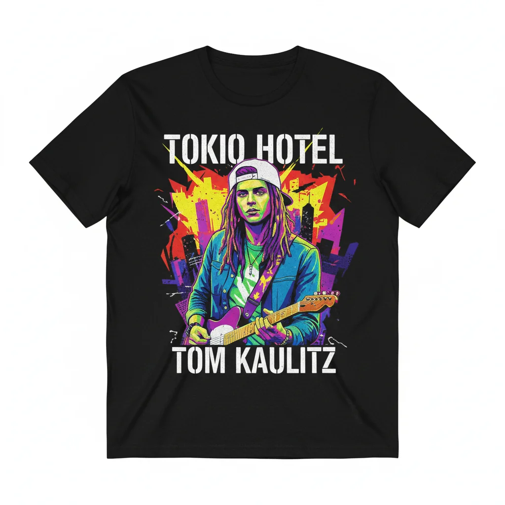 Tom Kaulitz Tokio Hotel Official Fan Art Poster - Premium Glossy Print for Music Lovers