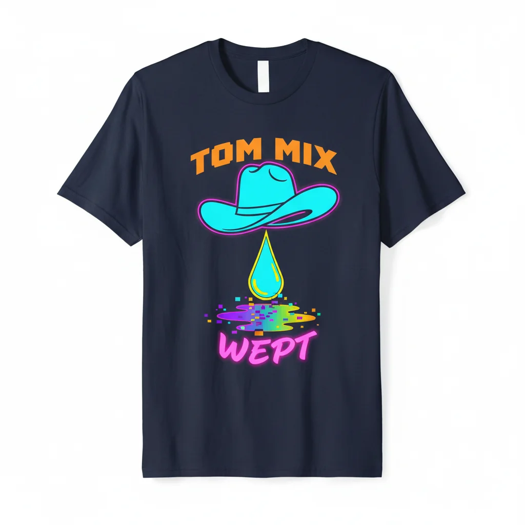 "Tom Mix Wept" T-Shirt | Fade-Resistant Print & Pre-Shrunk Cotton