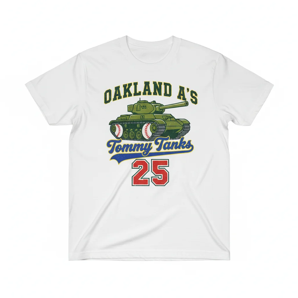 Tommy Tanks: Oakland Athletics Spirit - Ultra-Soft Baseball Tee