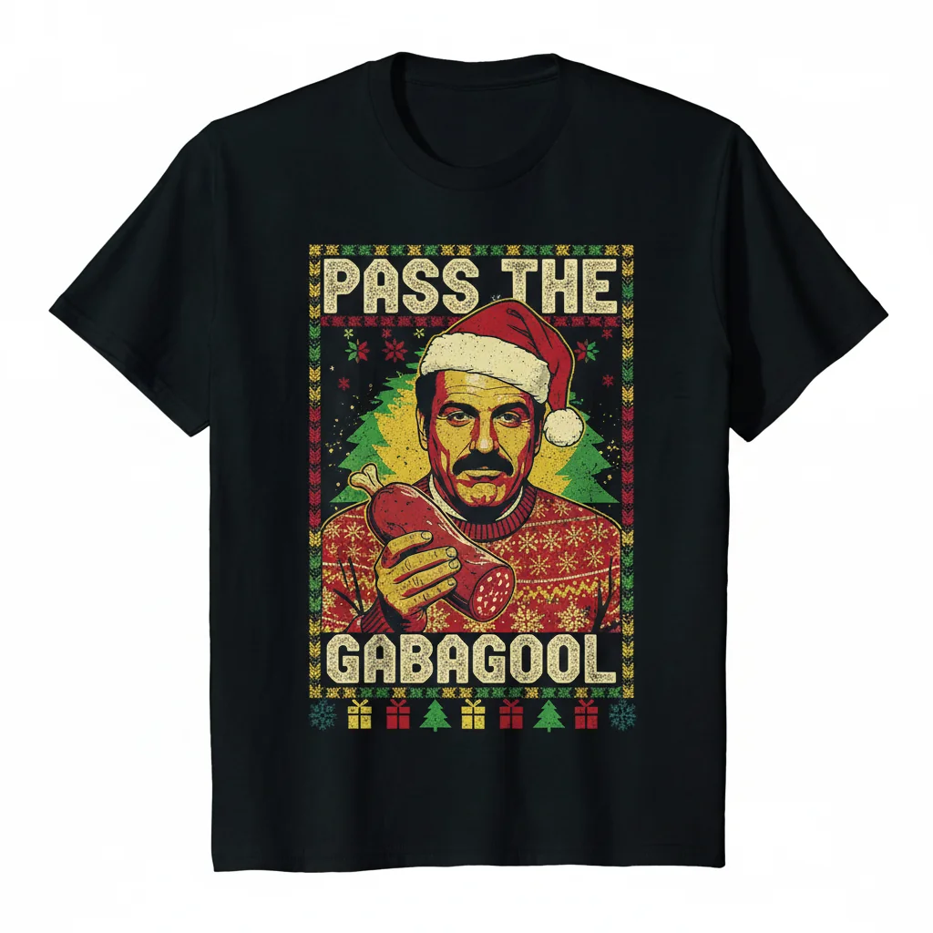 Tony Soprano Pass The Gabagool Ugly Christmas Sweater – A Festive Homage to the Boss