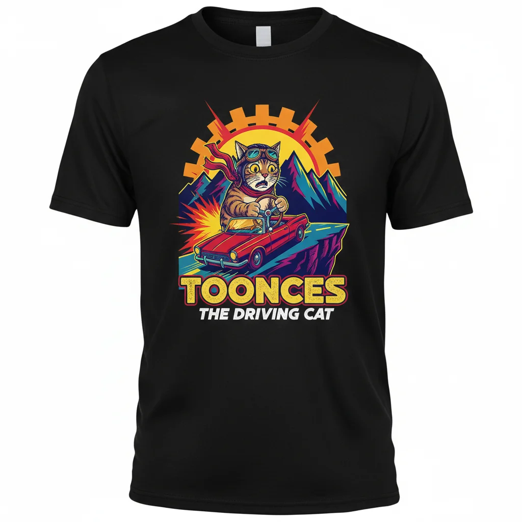 Toonces the Driving Cat Active T-Shirt: Unmatched Durability & Comfort