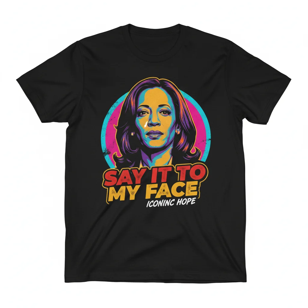 Camiseta 'Say It To My Face' Kamala Harris Hope Art - Duradera y Cómoda