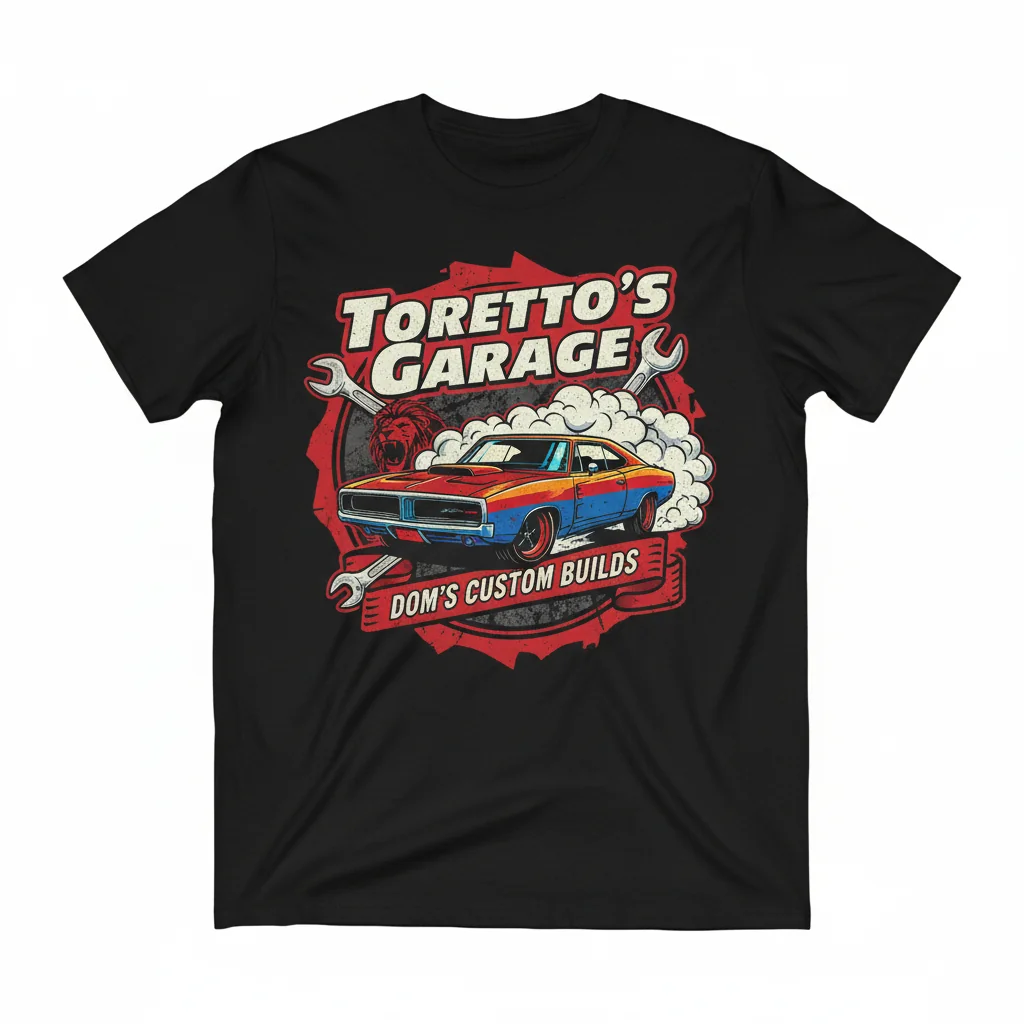 Toretto's Garage Dom Essential T-Shirt - Official Fast & Furious Apparel