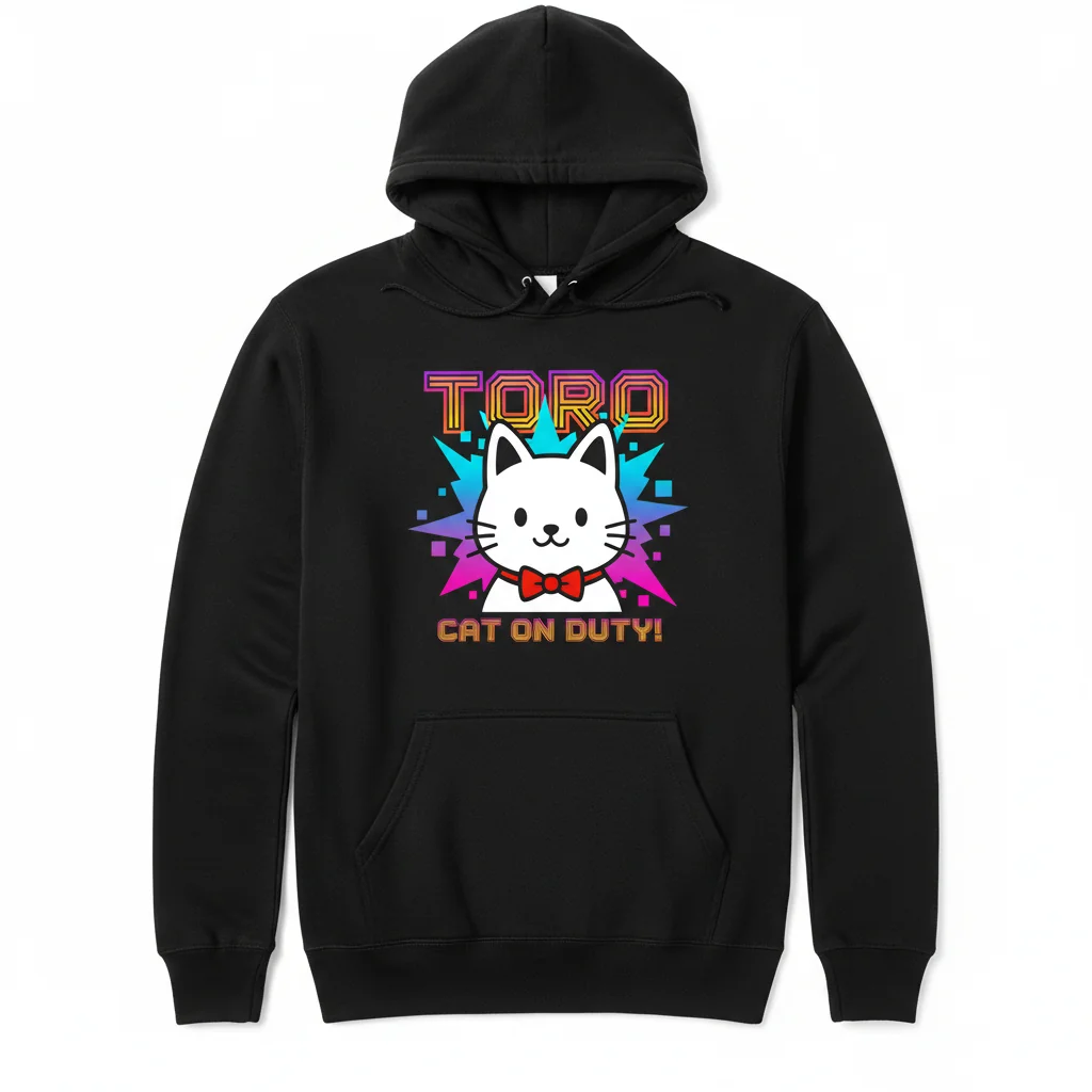 Toro Inoue Famous Videogame Cat Classic Unisex Hoodie - Black, Size S
