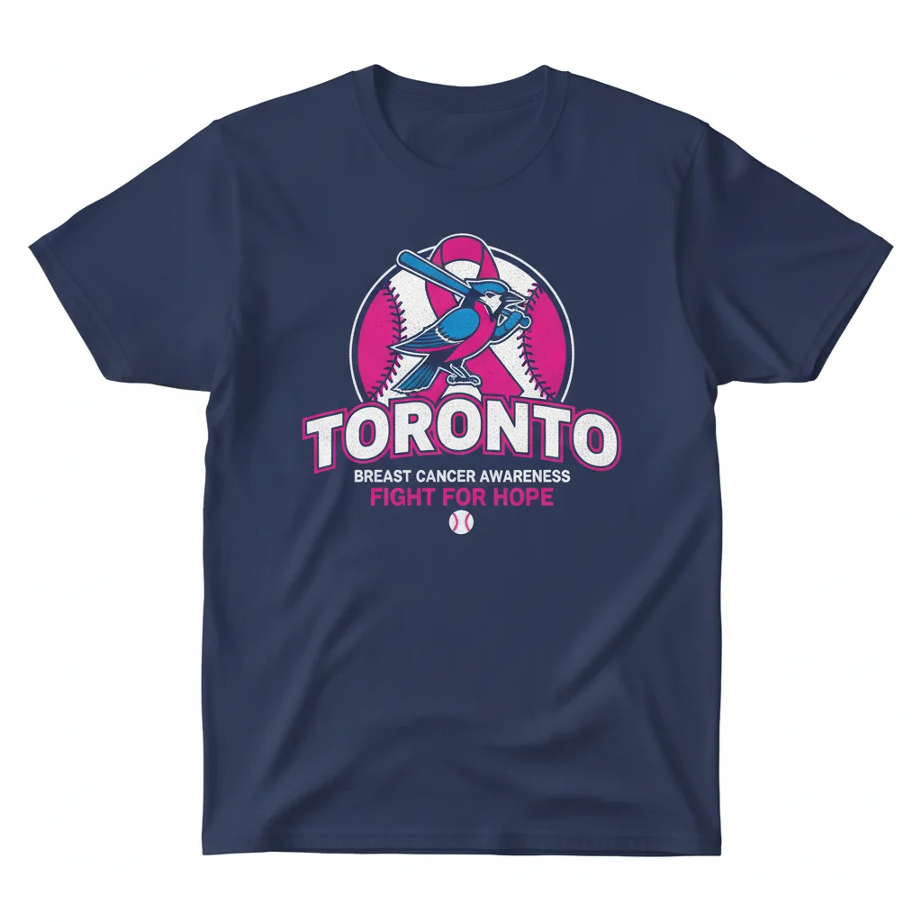 Toronto Blue Jays MLB Breast Cancer Awareness T-Shirt - Official Fan Apparel