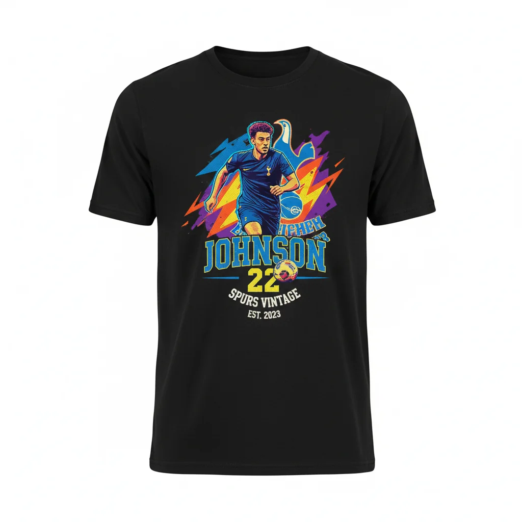 Tottenham Hotspur Brennan Johnson Vintage Graphic Tee - Ultimate Fan Comfort & Durability
