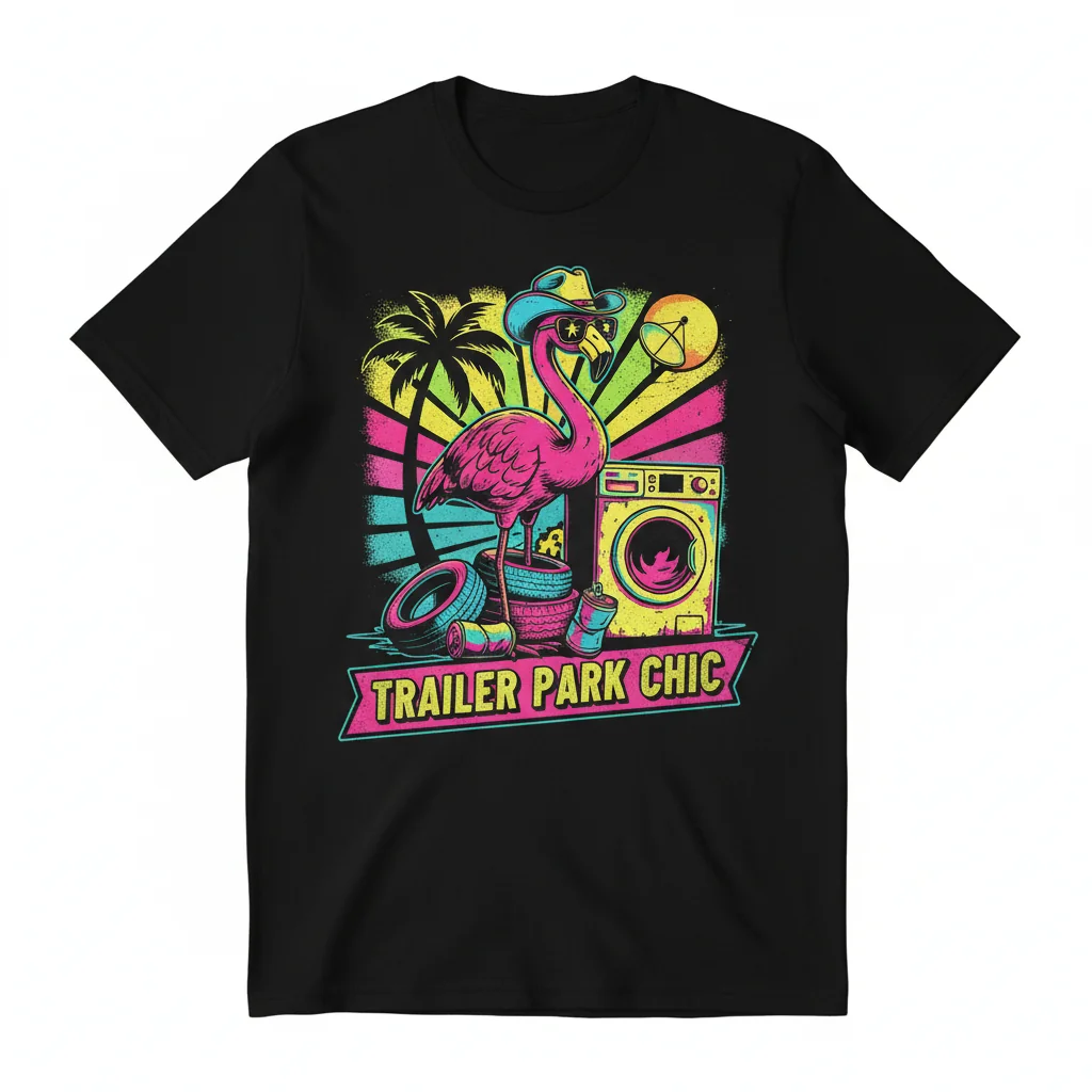 "Trailer Trash Fashion" Graphic T-Shirt | Ironic Statement Tee