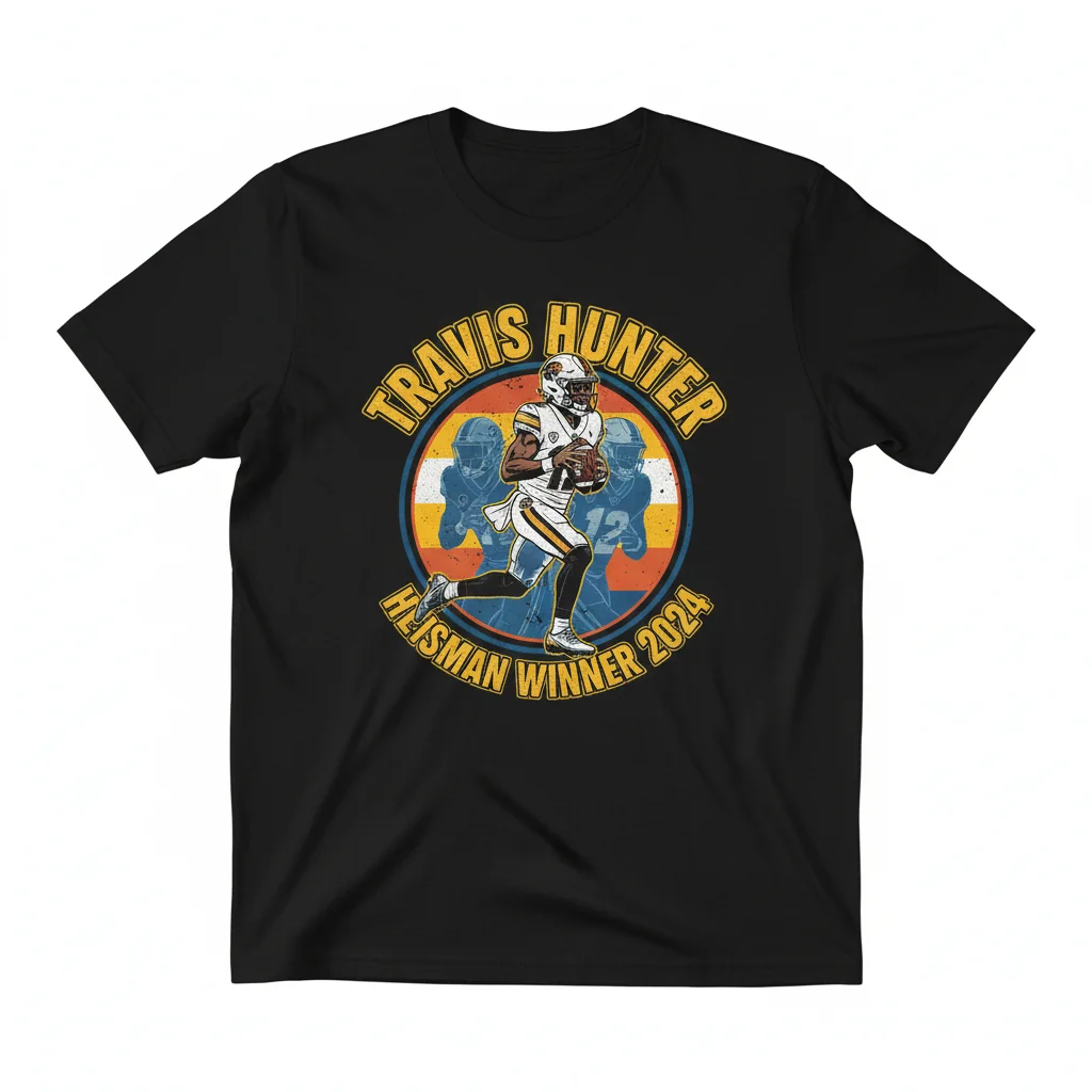 Travis Hunter Heisman Winner 2024 T-Shirt – College Football Fan Apparel